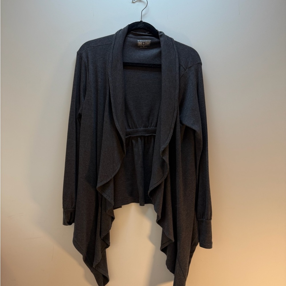 Converse Women's Dark Gray Draped Cardigan